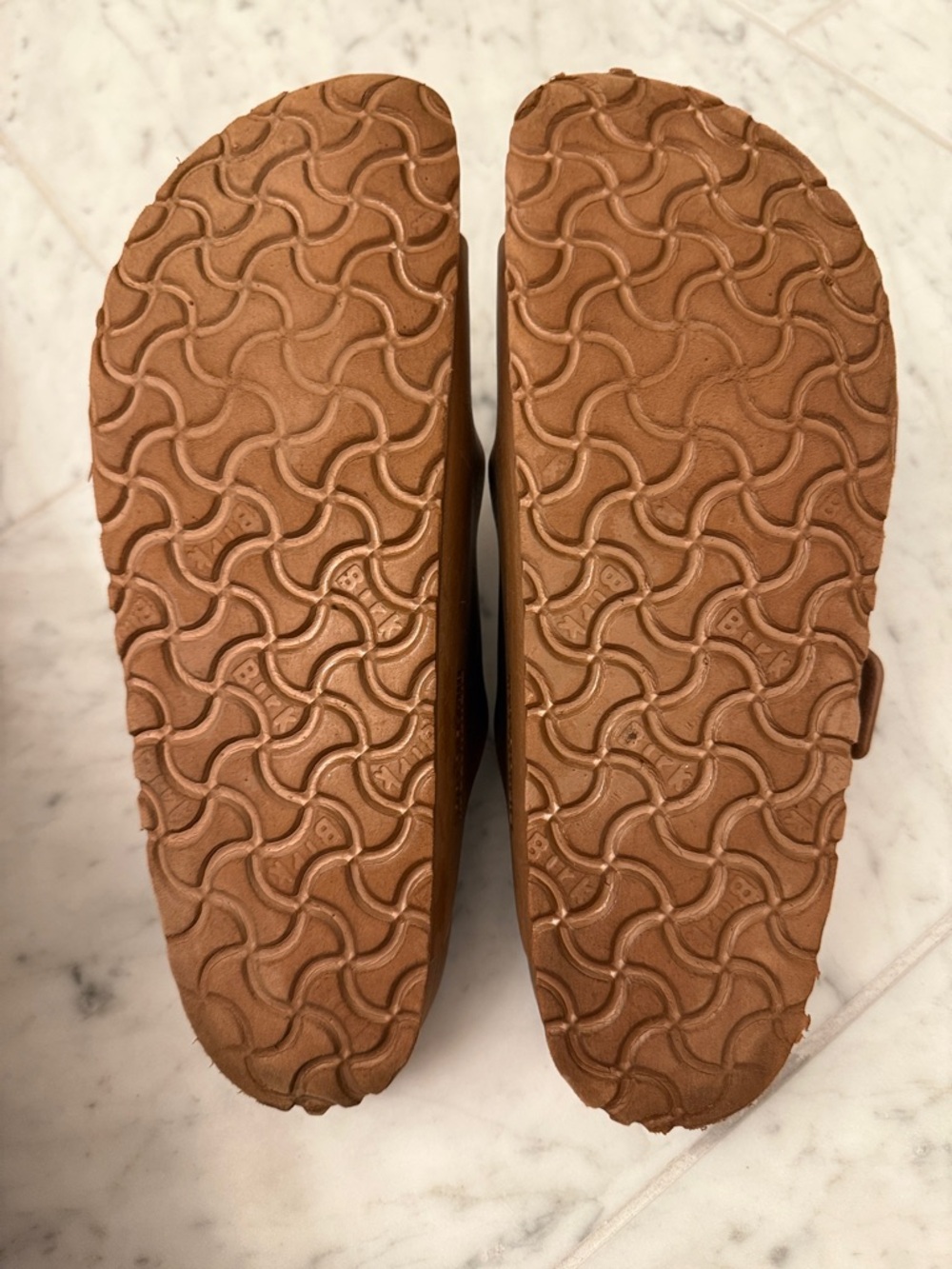 Birkenstock Arizona EVA Metallic Copper Double-Strap Sandals with Black Buckles - Picture 5 of 6